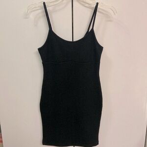 5 for $30! Sexy little black dress ribbed slim fitting spaghetti strap low neck